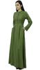 Bimba Women's Mandarin Collar Black Jilbab Dress With Pockets Full Sleeve-10
