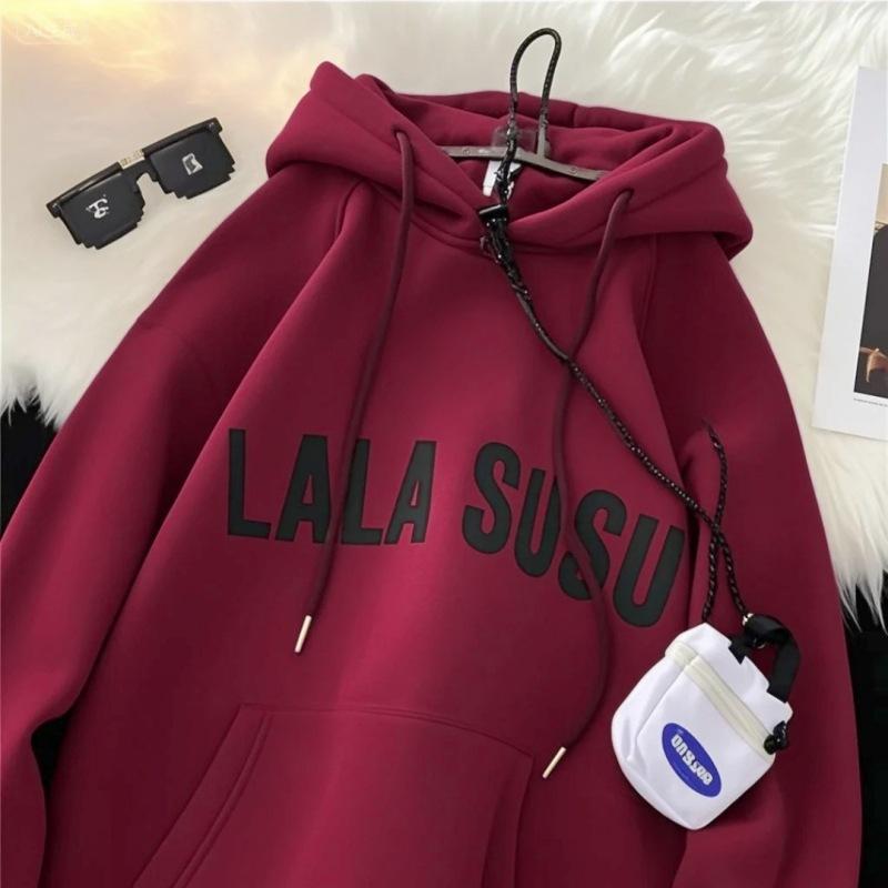 

Men Women Hoodies Casual Hooded Plus Velvet Sweater Loose American Retro Fashion Boys Sweater Jacket XXXXL