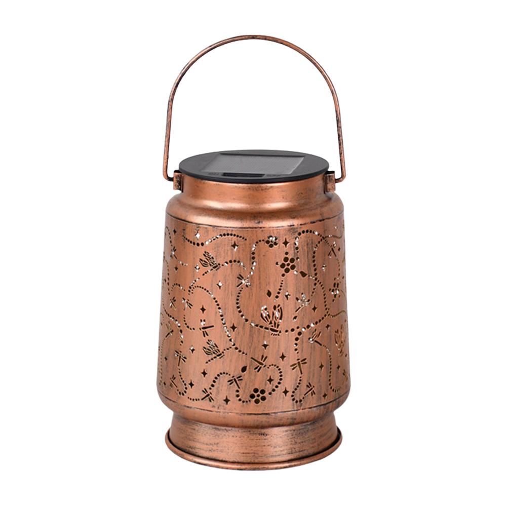 

Outdoor Hanging Solar Light Waterproof Owl Hollowed-Out Metal Decor Lantern Metal Solar Garden Light for Yard Patio Lawn Pathway