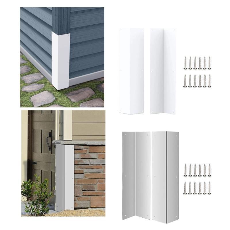 2Pcs Siding Corner Guards Protector with 89° Angles Rustproof Metal Corner Guard for Outdoor Wall Vinyls Siding Guards