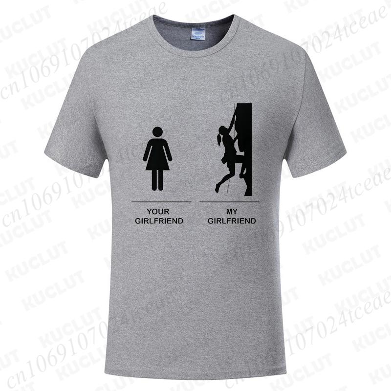 Funny T-shirts Men Women Summer Tshirt Tops Short Sleeve Rock Climbing Graphic T Shirt Fashion Casual Female Clothing Gift
