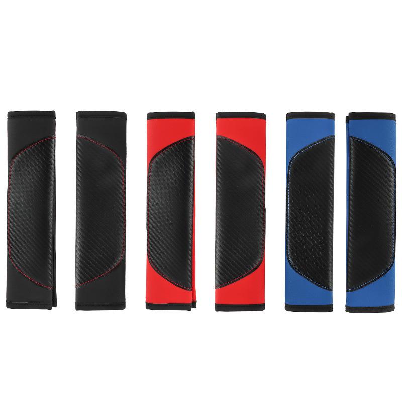 2Pcs PU Leather Car Safety Seat Belt Shoulder Cover For Nissan X-trail Qashqai Note Juke Sentra Patrol Navara Micra Leaf Almera Zl23