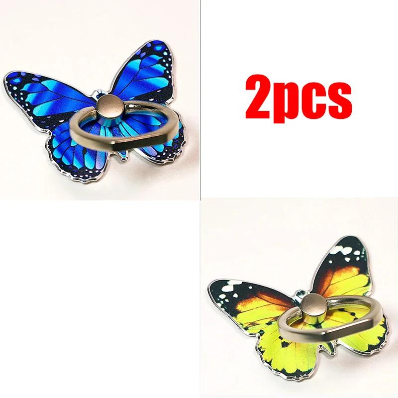 1/2 Stück Luxus Universal Schöner Schmetterling Handygriffhalter Geeignet Handyringhalter Handyhalter Sockel