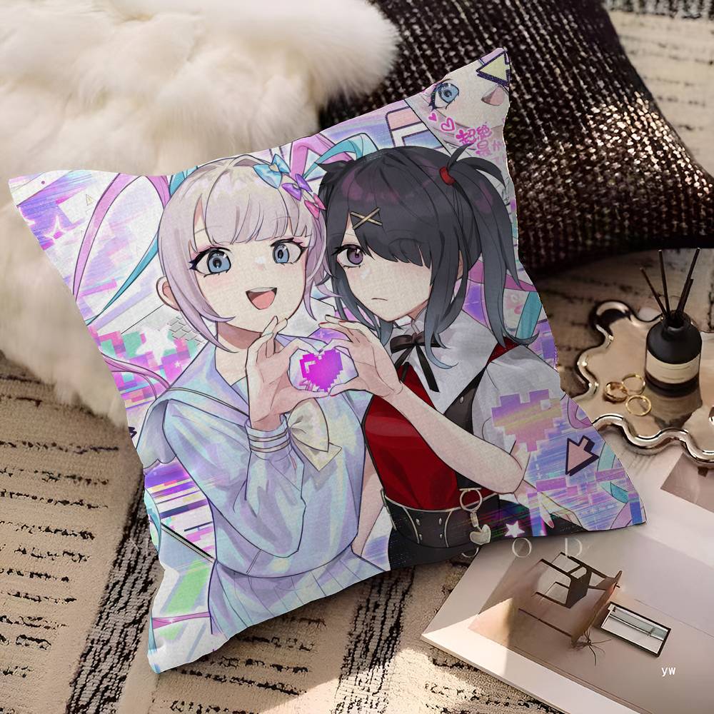 Needy Girl Overdose Spiel Kissenbezug Auto Wurfkissenbezug für Sofa Auto Weihnachtsgeschenk 40x40cm 45x45cm