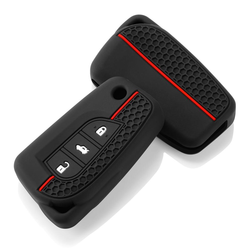 Silicone Car Key Case Set For Toyota Corolla Auris Reiz Avensis Verso Yaris Aygo Rav4 Scion Tc Im Rubber Remote Cover Protector