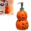 Bouteille Pompe Fantôme Distributeur de Savon Citrouille d'Halloween, Flacon Rechargeable pour Lotion Liquide pour les Mains, Décoration Saisonnière pour la Maison Durable Vinyle Type Pompe Distributeur