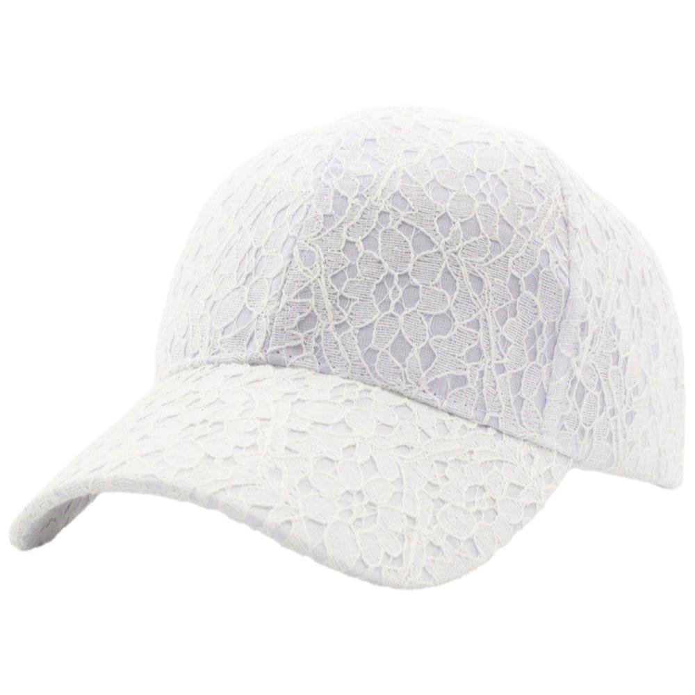 Adjustable Mesh Baseball Hat Hollow Out Outdoor Sun Hat Fashion Floral Lace Baseball Cap  For Women