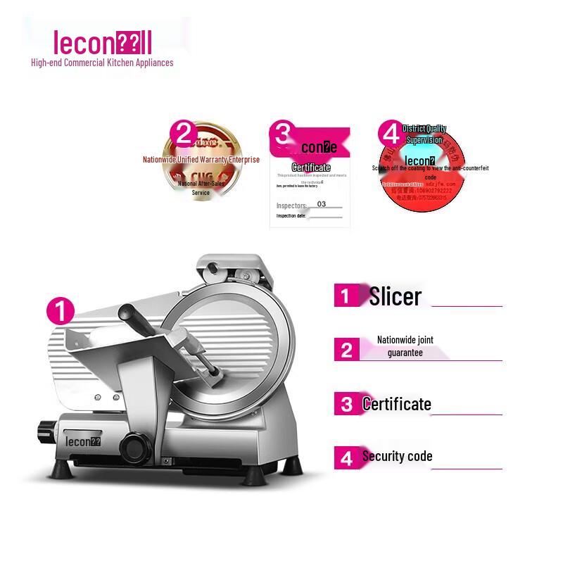 Lecon Commercial Semi-Automatic Meat Slicer