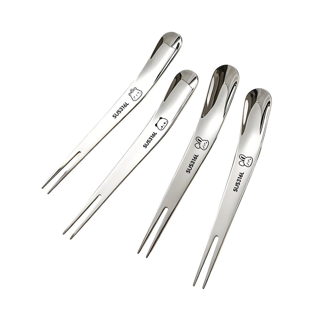 LFGB Certified Pure 316L Stainless Steel Spork 99.9% Anti-bacterial Spoon and Fork 2 in 1 Fashionable Design Party Tableware