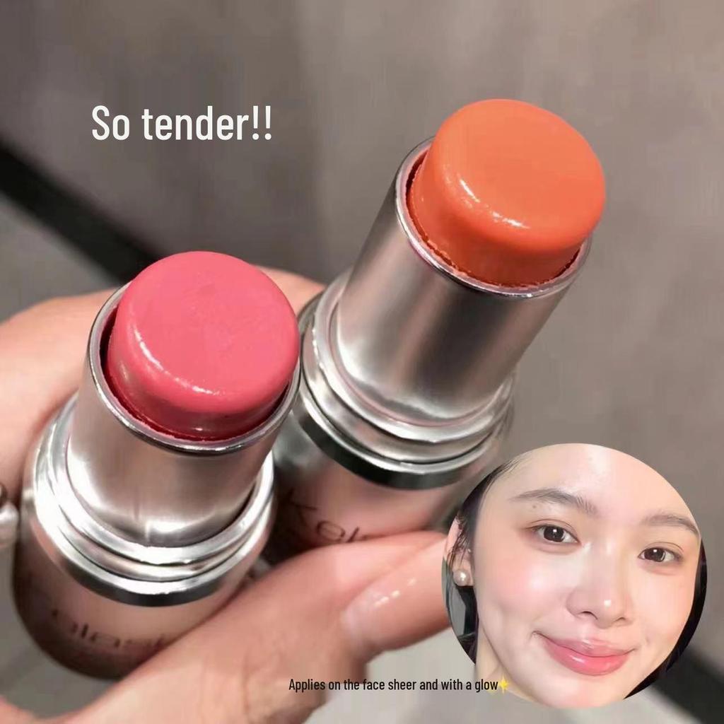 Karlshi Dewy Highlight & Contour Stick for Women – Fine Shimmer Nude Makeup Cream Blush