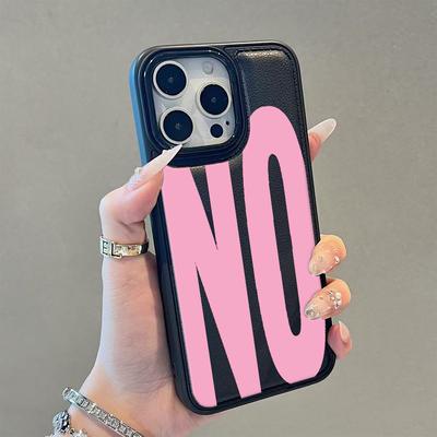 Pink English No Phone Case For IPhone 17 17Air 15 16 Pro Max 14 Plus 13 12 11 Pro Max Soft Phone Cover Cases Funda 17 17Air