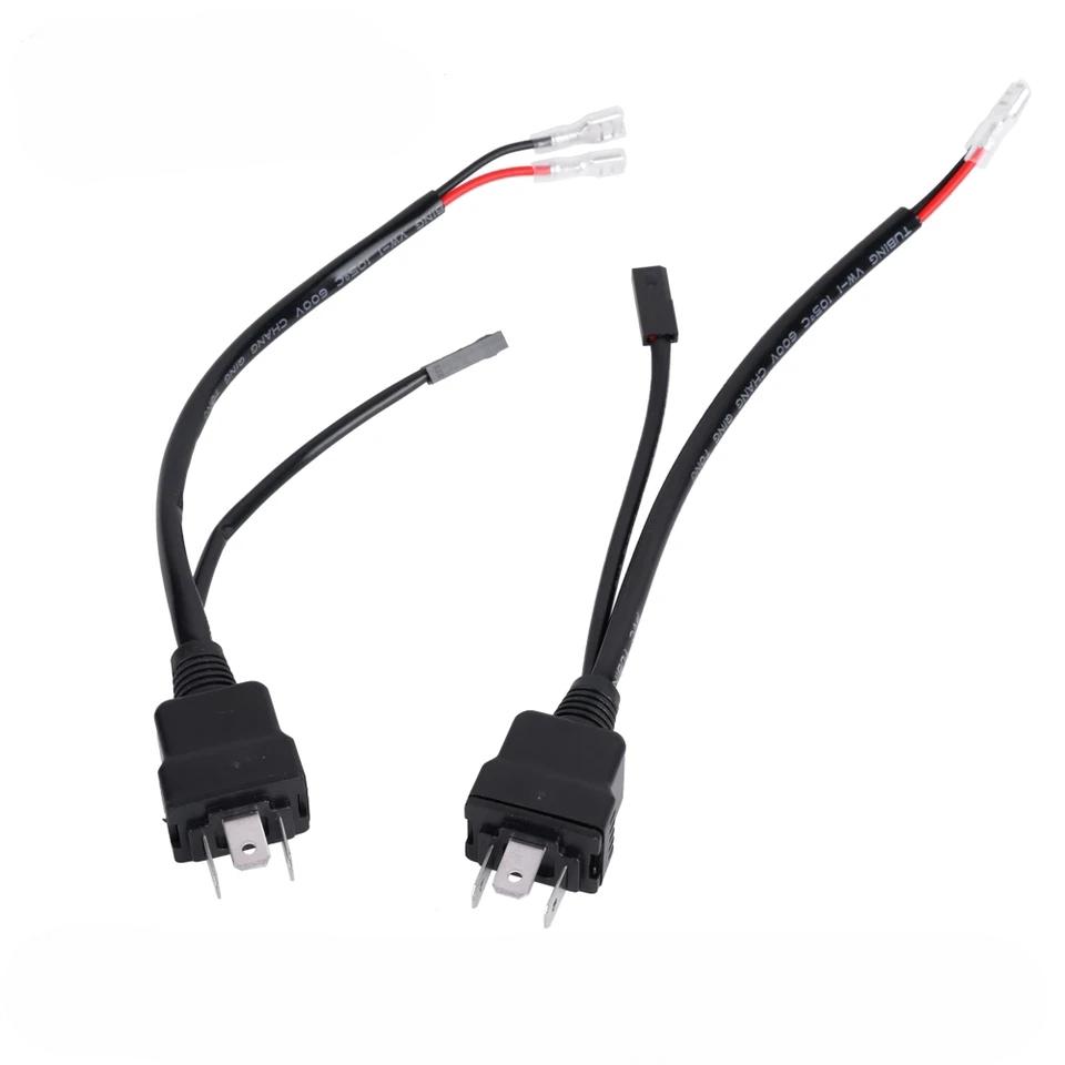 

2Pcs H4 9003 LED Relay Cable Adapter Bi led Headlights Controller Wiring Lighting System 35W 55W Headlights Harness For H4 LED
