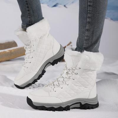 Travel Sports Nord-Est Grande Taille Bottes de Neige Chaussures d'Extérieur Voyage Hautes Montantes Coton pour Femmes Bottes Mi-Mollet pour Femmes Hiver