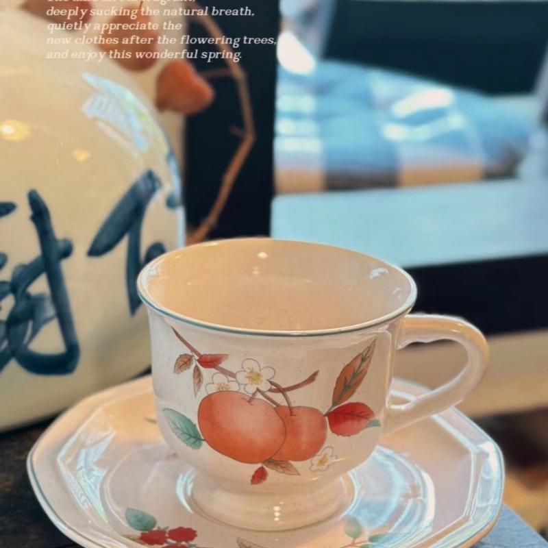 Британский Ретро Керамический Набор Кофейная Чашка с Блюдцем - Изысканная Английская Коллекция для Послеобеденного Чая Default