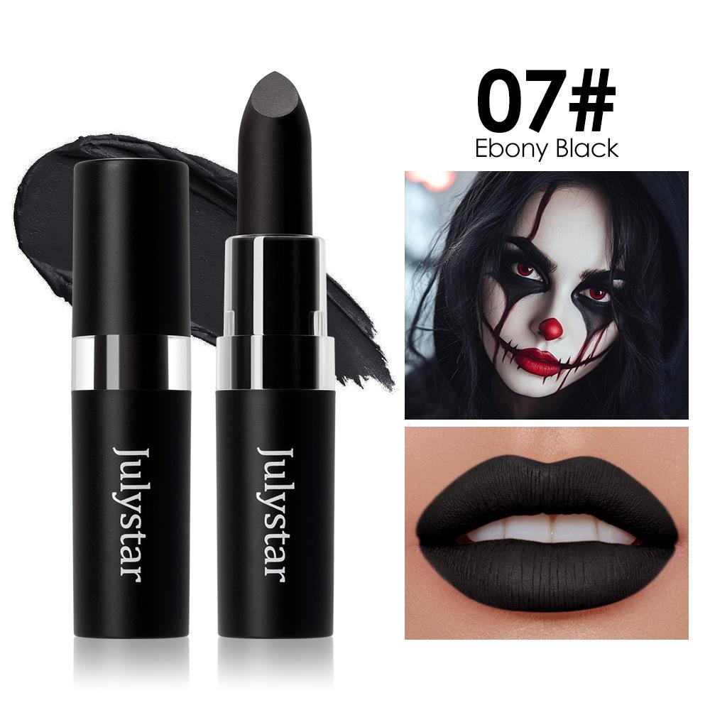 12 Colors Waterproof Blue Matte Lipstick Makeup Green Black Lipstick Long-lasting Purple Lip Stick Halloween Cosmetics for Women