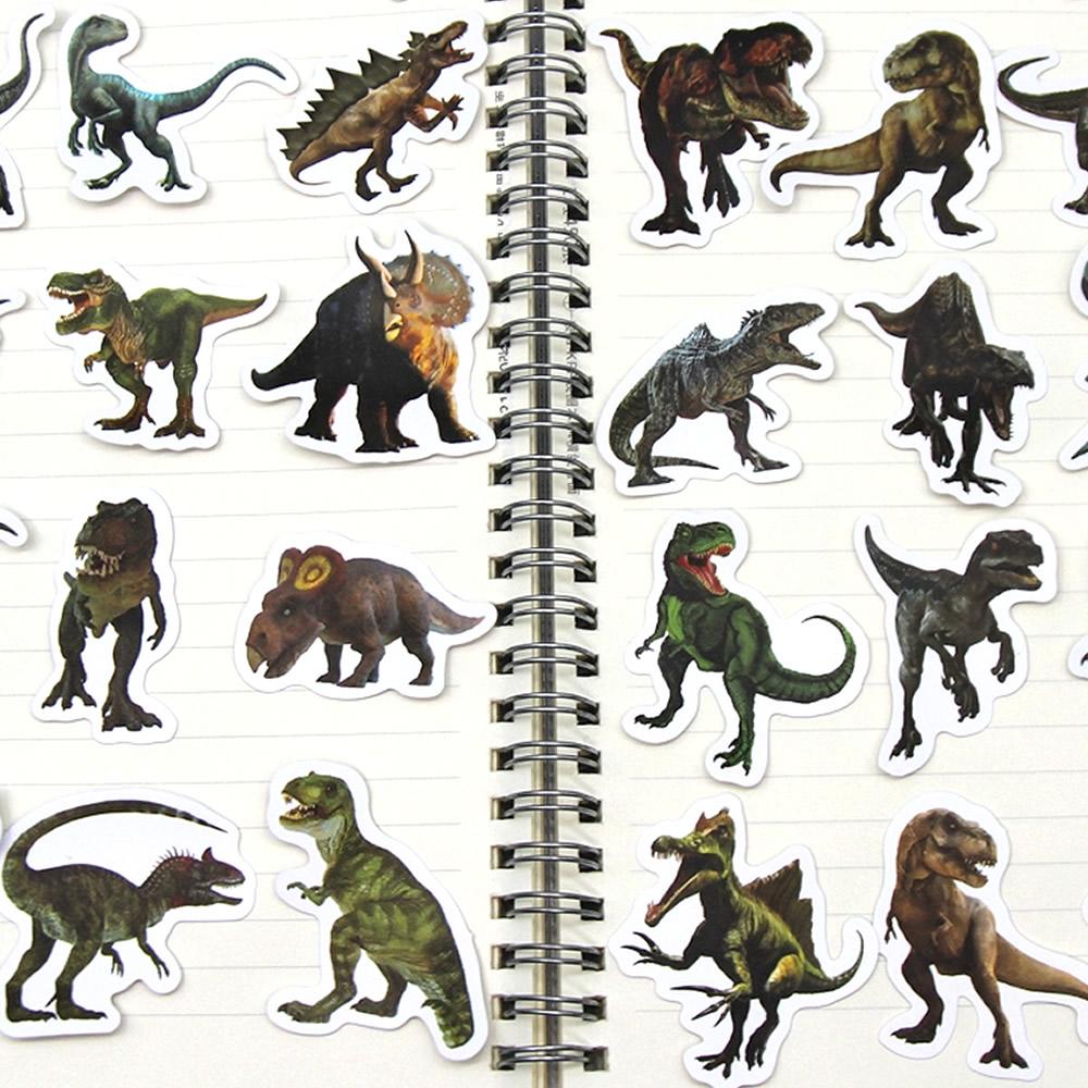 50pcs Funny Dinosaur Stickers Cartoon Decals Toy Stationery Guitar Phone Bicycle Laptop Luggage Car Graffiti Kids Sticker