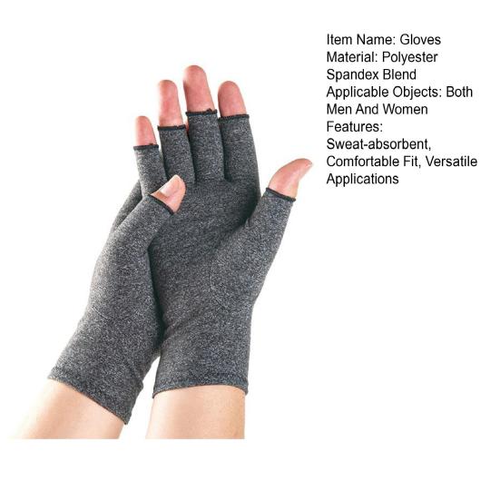 Compression Arthritis Gloves Women Men Stretchy Hand Compression Wrap Fingerless Fitness Gloves for Hand Pain Relief Osteoarthritis Typing Driving
