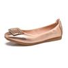 Fashion Metalic Buckle Shoes Ladies Roll-Up Moccasins Comfy Flats Shoes Women Foldable Loafers Antiskid Slip On Silver Ballet Girl Shoes