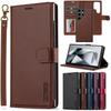 Lederhülle für Samsung Galaxy S26 S25 Edge S24 Ultra S23 S22 Plus S21 FE A17 A16 A36 A56 A15 A35 A55 Magnetischer Flip-Wallet