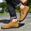 Autumn/Winter Men's Martin Boots, Mid- and Low-Top Casual Ankle Boots, British Style, Versatile Men's Casual Shoes with Side Zippers