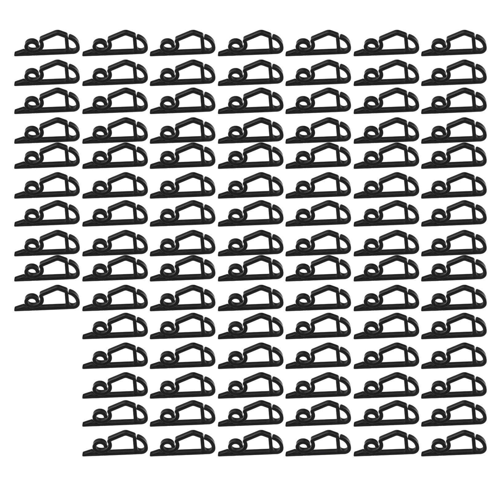 

100 шт. Рождественские огни Клипсы для водостока Многоразовые Водонепроницаемые Морозостойкие Пластиковые Клипсы для водостока Крючки для гирлянд для вечеринки чёрный