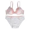 New sexy embroidered underwear women's splicing lace comfortable soft steel ring bra gather top support bra