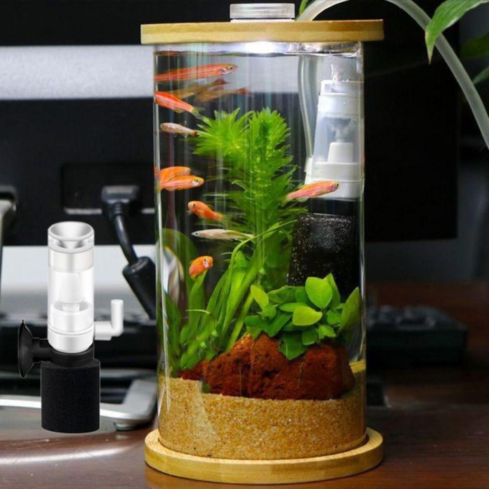 Ultra-quiet Multi Layer Media Filter Plastic Aquarium Pneumatic Filter Mini Fish Tank Filter  Home