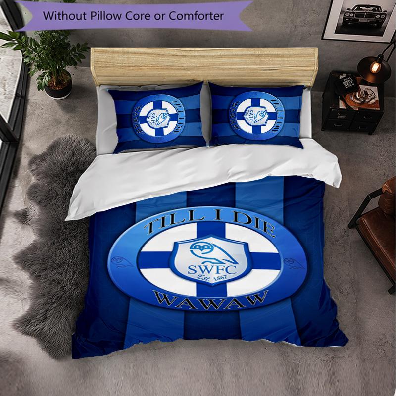 Biancheria da Letto a Tema Sheffield Wednesday Set 3 Pezzi Copripiumino Biancheria da Letto Decorativa Per Camera Adolescenti Decorazione Casa
