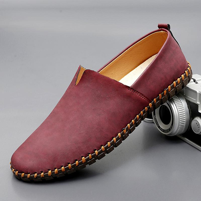 Scarpe casual da uomo in pelle Mocassini slip-on Sneakers da passeggio di buona qualità Scarpe da guida Scarpe eleganti da uomo per il lavoro Stile britannico Formale