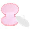 Joyero Bonita Forma de Concha Portátil para Anillos Pendientes Collares Caja de Almacenamiento para Regalo Rosa