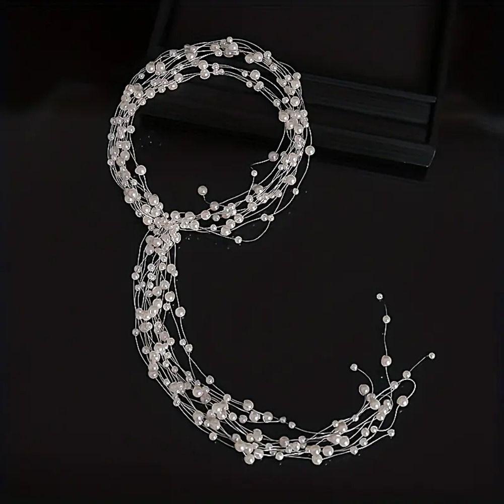 Multipurpose Pearls String Irregular Beads Chain Fishing Line Pearls  Wedding Party Decoration