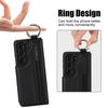 Fold7 Ring Leder Handyhülle für Samsung Galaxy Z Fold 7 6 5 4 3 Stifthalter Doppelschnalle Klapp-Kartenhalter Geldbörse Harte Abdeckung