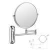 Kailer Wall-Mounted Double-Sided Rotating Telescopic Bathroom Vanity Mirror