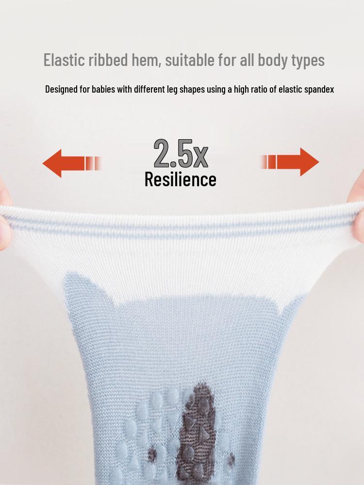 New Baby Summer Cartoon Mesh Knee Pads - Anti-Slip Breathable Crawling Socks
