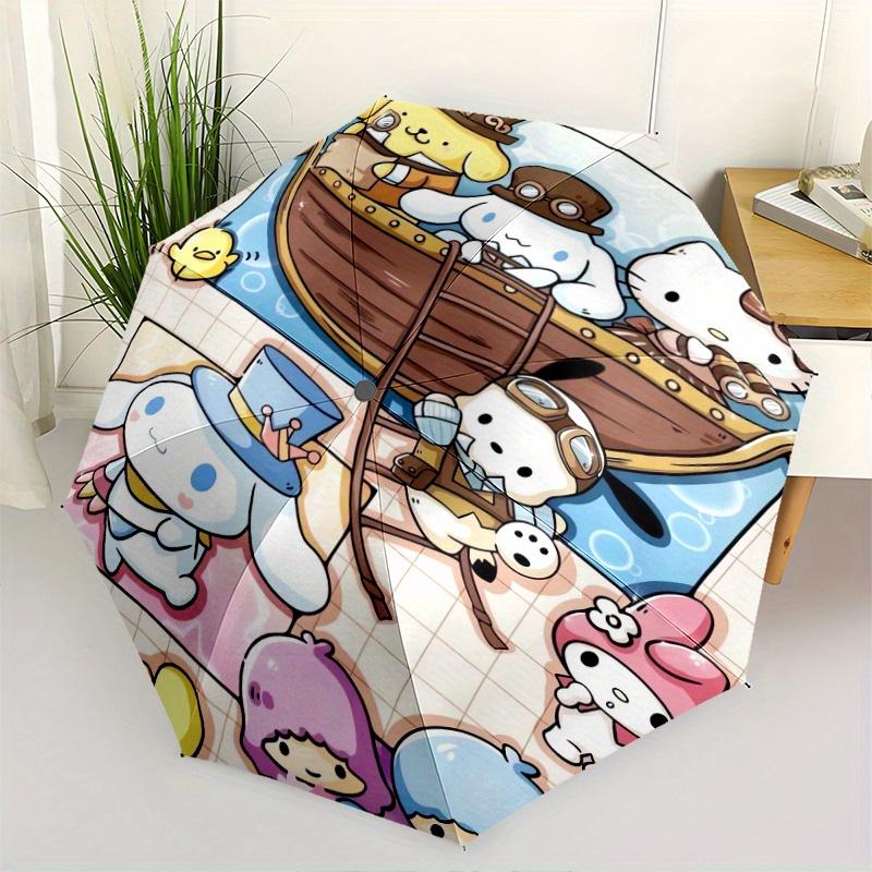

Pom Pom Purin Cinnamoroll Hello Kitty & Friends Automatic Opening and Closing Folding - A Good Choice for Gifts, Fashionable and Convenient Umbrella W