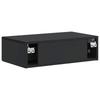 Wall Mounted Side Table Black 59 X 34.5 X 17 Cm