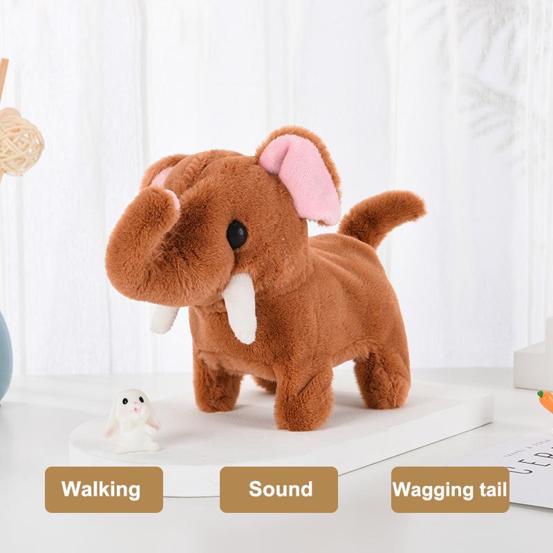 

Cute Electric Plush Elephant Children s Simulation Walking Sound Effect Shaking Tail Electronic Pet Children s Plush Doll Gift