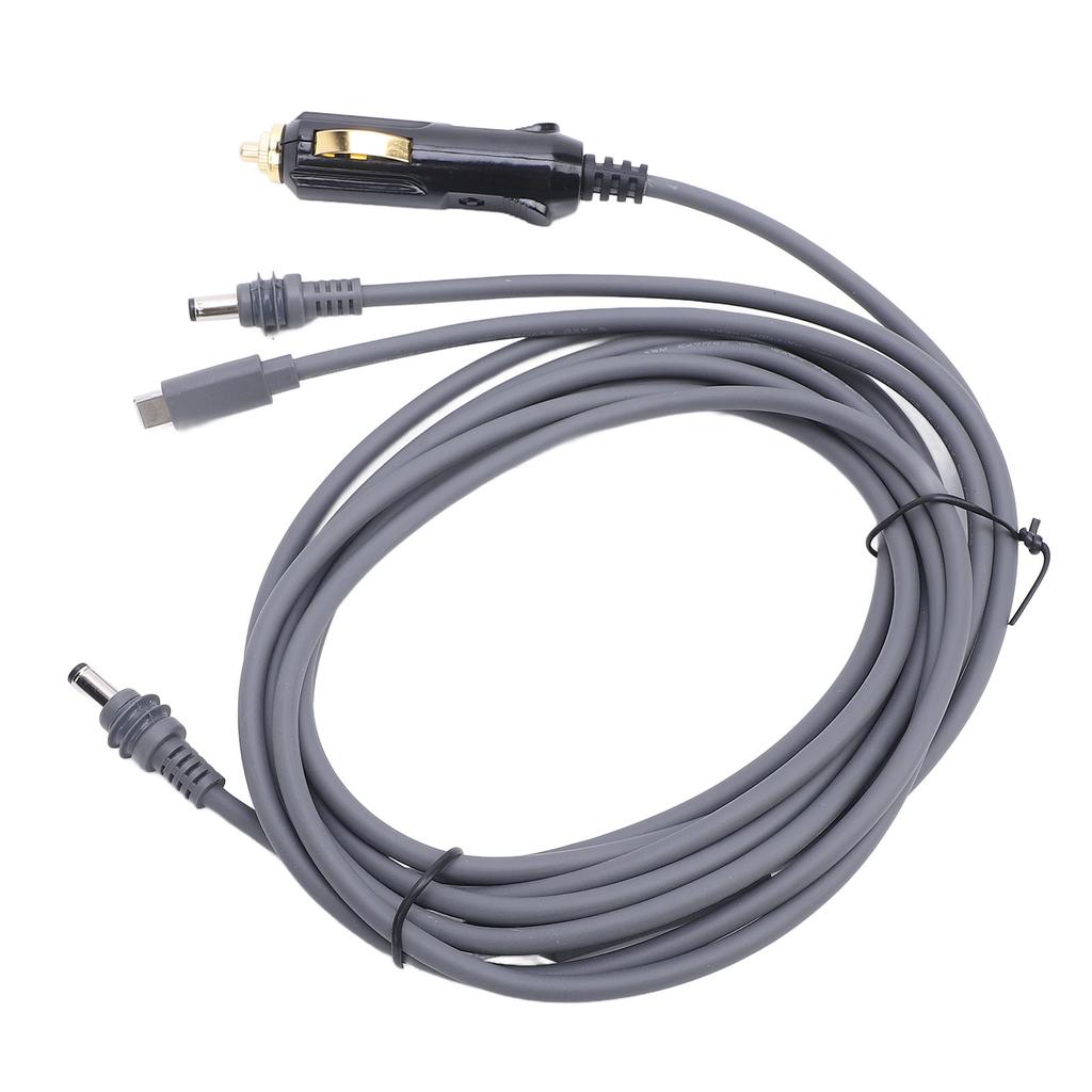 3 In 1 DC Power Cable 10ft DC12V 24V 18AWG Waterproofing Car Charger Type C DC To DC Power Cord for Mini Dish Antenna