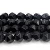 Wide Face Black Agate Cutting Glass Beads for DIY Jewelry and Bracelet Making