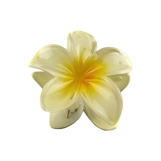 Women Small Hair Clip Flower Hair Grip Realistic Flower Shape Gradient Color Strong Claw Anti-slip Small Teeth Lightweight Children