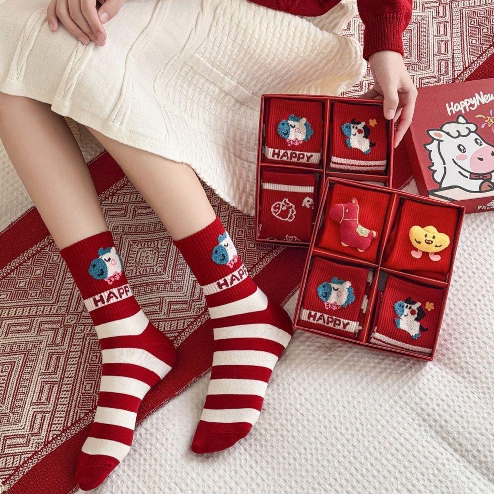 2026 New Year Socks Zodiac Socks Cotton Socks Gifts Year of The Horse Socks