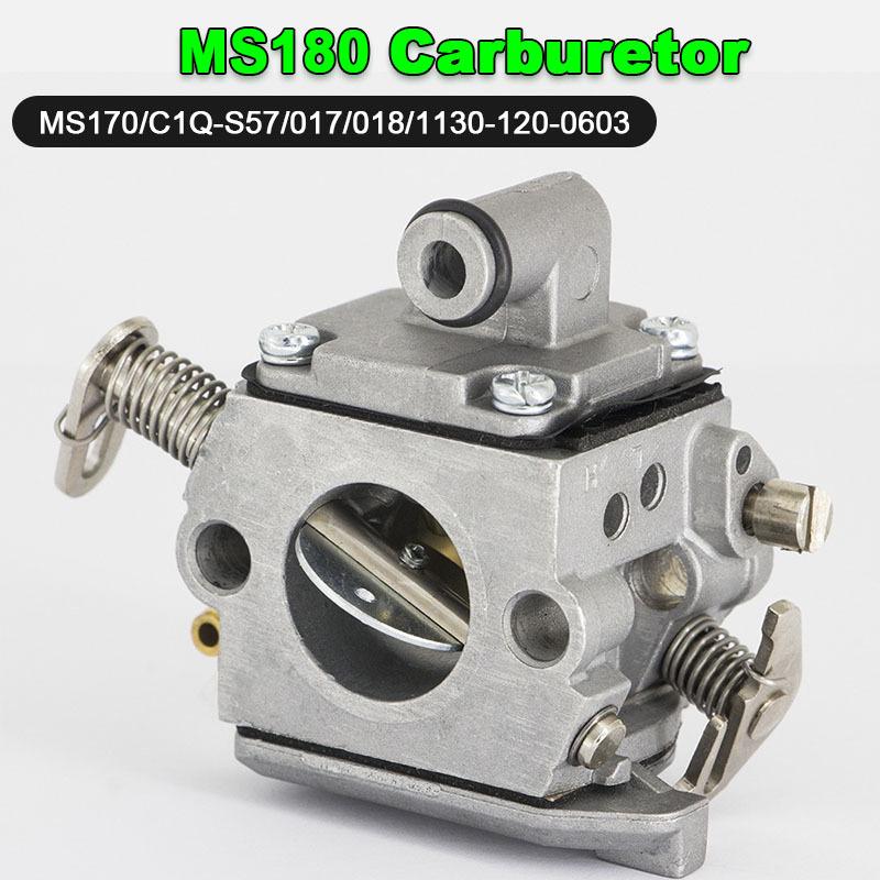 MS180 170 Carburetor Kit Grass Trimmer  Accessories Brush Cutter Engine C1Q-S57 017 018 1130-120-0603 Petrol Chain Saw