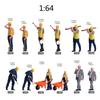 Professional Craft Construction Team Figures 1:64 Scale Resin Art Accessories For Model Railroad And Displays