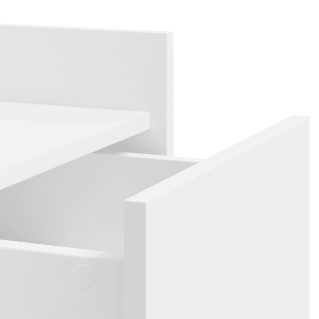 Nightstand White 45 x 50 x 65 cm Particleboard
