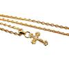 24K Gold-Plated Diamond Cross Pendant Necklace - Unisex Luxurious Style