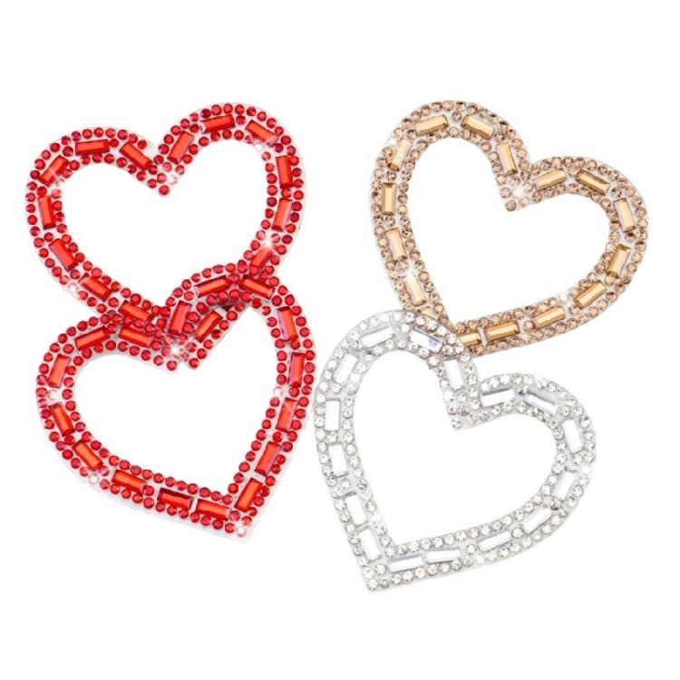 Blingbling Heart Patches Sew On Bannner Repair For Clothing Applique Patches Sequined Patches Sew On Craft