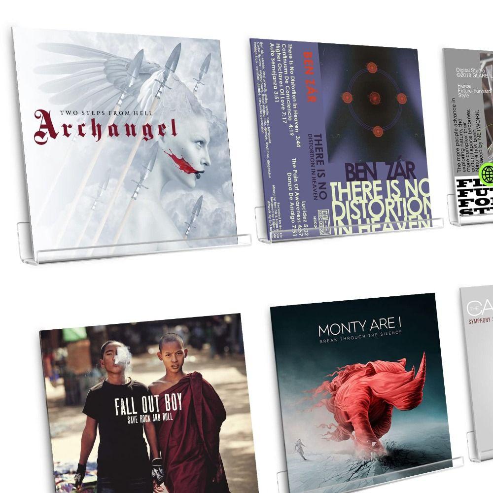 Clear Album Record Holder Display Acrylic Magazine Rack Floating Shelves for Books  Living Room