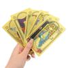 Russian Tarot Card Set: Gold Foil PVC, Waterproof with Instruction Manual