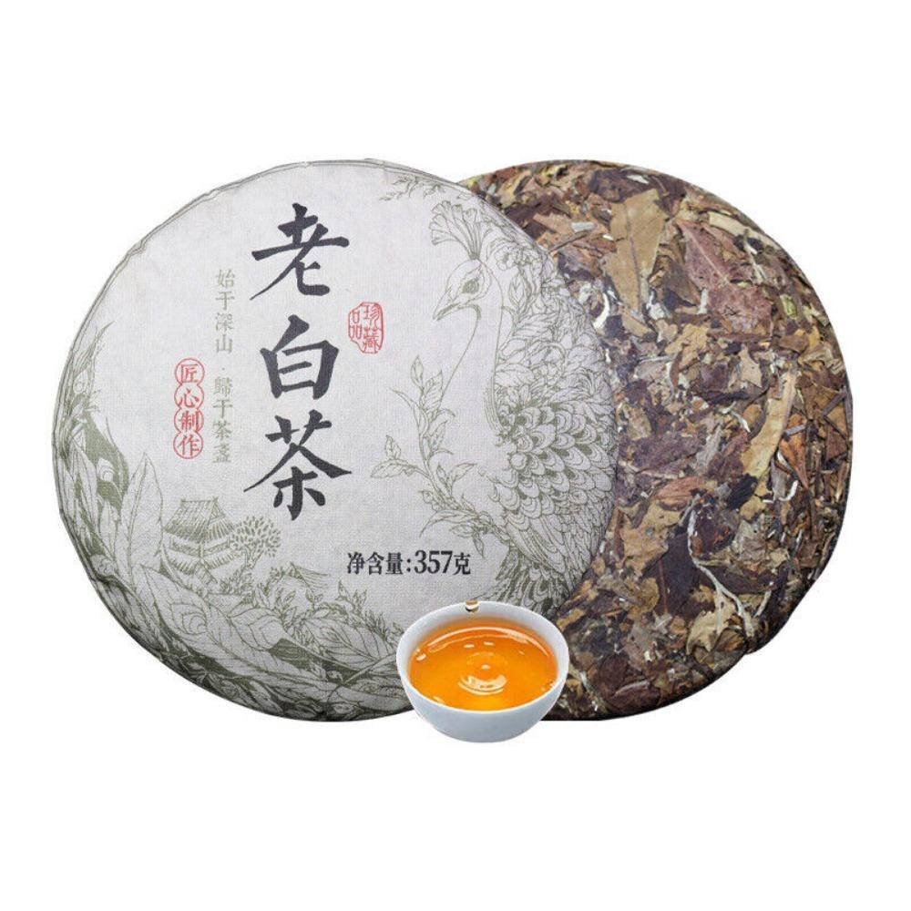 2023 Fuding Aged White Tea Pu-erh Cake, 357g, Aroma Rich, Naturally Healthy