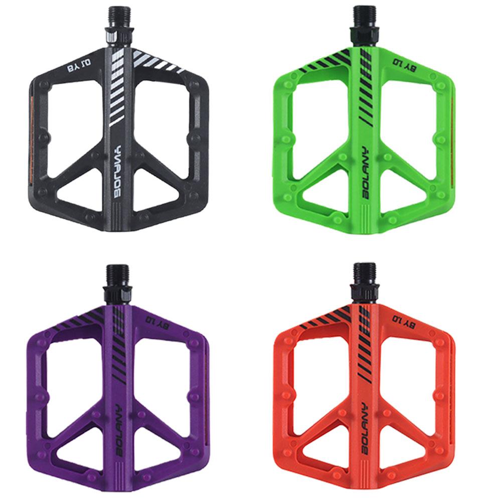 1PCS Mountain Bike Pedals DU Sealed Bearing Bike Platform Pedal with Reflector Waterproof Safety Pedals MTB Bike Accessories